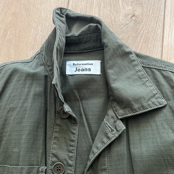 Reformation Lydia Mini Green Dress Size 2 - Picture 6 of 9